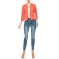thumbnail image 5 of Women's Collarless Blazer Open Front Sleek 3/4 Sleeves Cardigan, 5 of 6