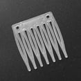 thumbnail image 3 of Unique Bargains Women Plastic 7 Teeth Hair Comb Clip Hairdressing DIY Accessories Clear 20Pcs, 3 of 7