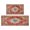 Bohemian Orange Ethnic, variant on 2 Piece Bohemian Orange Ethnic Retro Carpet Rug Kitchen Rug Set, Decor Kitchen Rugs, Absorbent Non-Slip Washable Floor Mats, Home Indoor Runner Rugs 17"x47" 17"x30"