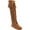 Brown, variant on Minnetonka Women's Front Lace Knee High Boots, 6 M Black