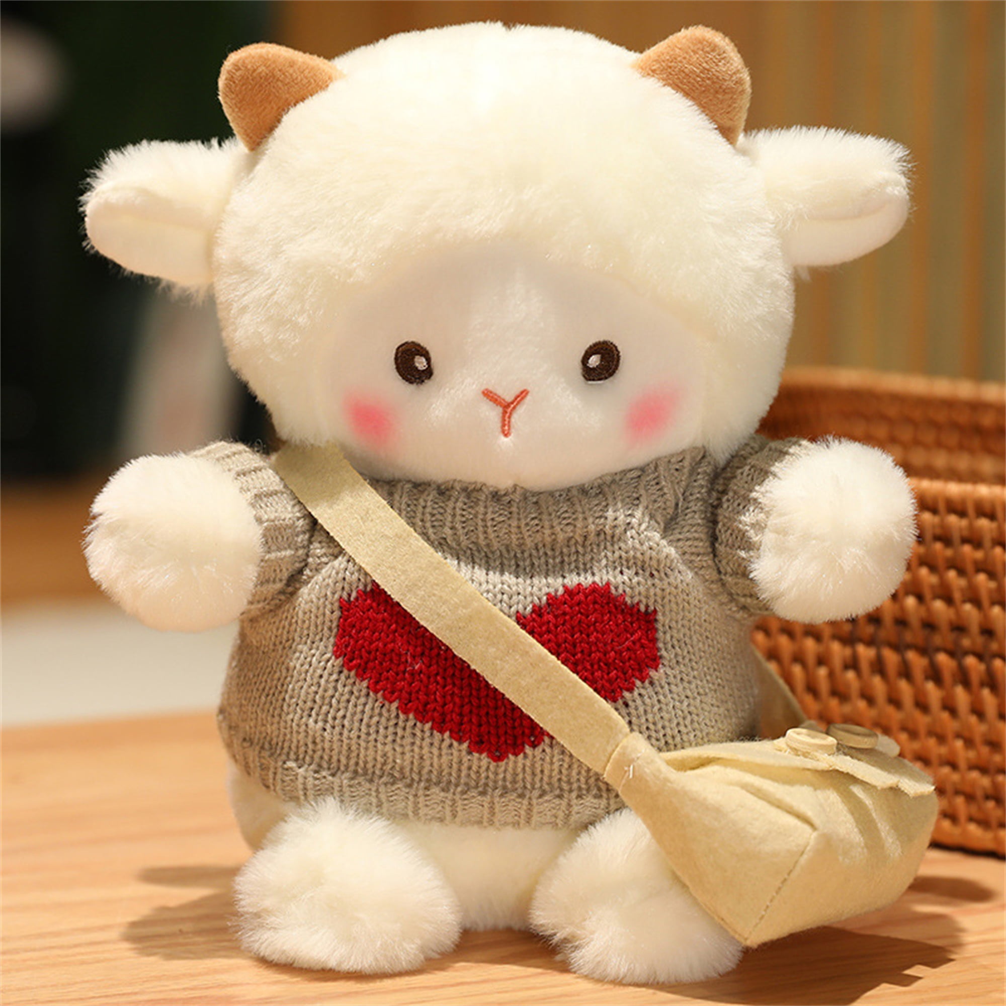 23cm Little Sheep Soft Plush Toys Animal Stuffed Baby Kids Doll Toy Home Decor