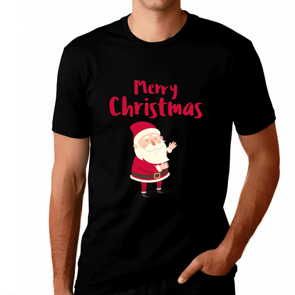 Funny Santa Christmas T Shirts for Men Christmas Outfits Mens Christmas Shirt Christmas PJs Christmas Shirt