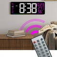 thumbnail image 3 of linyes 16 Inch Large Display Digital Wall Clock RGB LED Clocks Temperature Date Display, 3 of 10