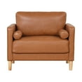 Lifestyle Solutions Lorelei MidCentury Modern Armchair, Caramel Faux