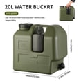 thumbnail image 2 of Yucurem 5 Gallon Water Containers with Spigot, Multifunction Water Storage Jug with Hand Sanitizer Bottle for Camping Outdoor Hiking, Emergency Stroage (Green), 2 of 9