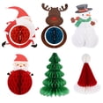 thumbnail image 1 of 6 piezas Tema de Navidad Documento Bolas Honeycomb Balls Santa Claus Ornamentos colgantes, 1 of 7