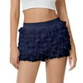 thumbnail image 1 of FYEGRE High Waisted Ruffle Shorts for Women Girls, Cute Lace Layered Bloomers, Going Out Mini Micro Bloomer Blue L, 1 of 4