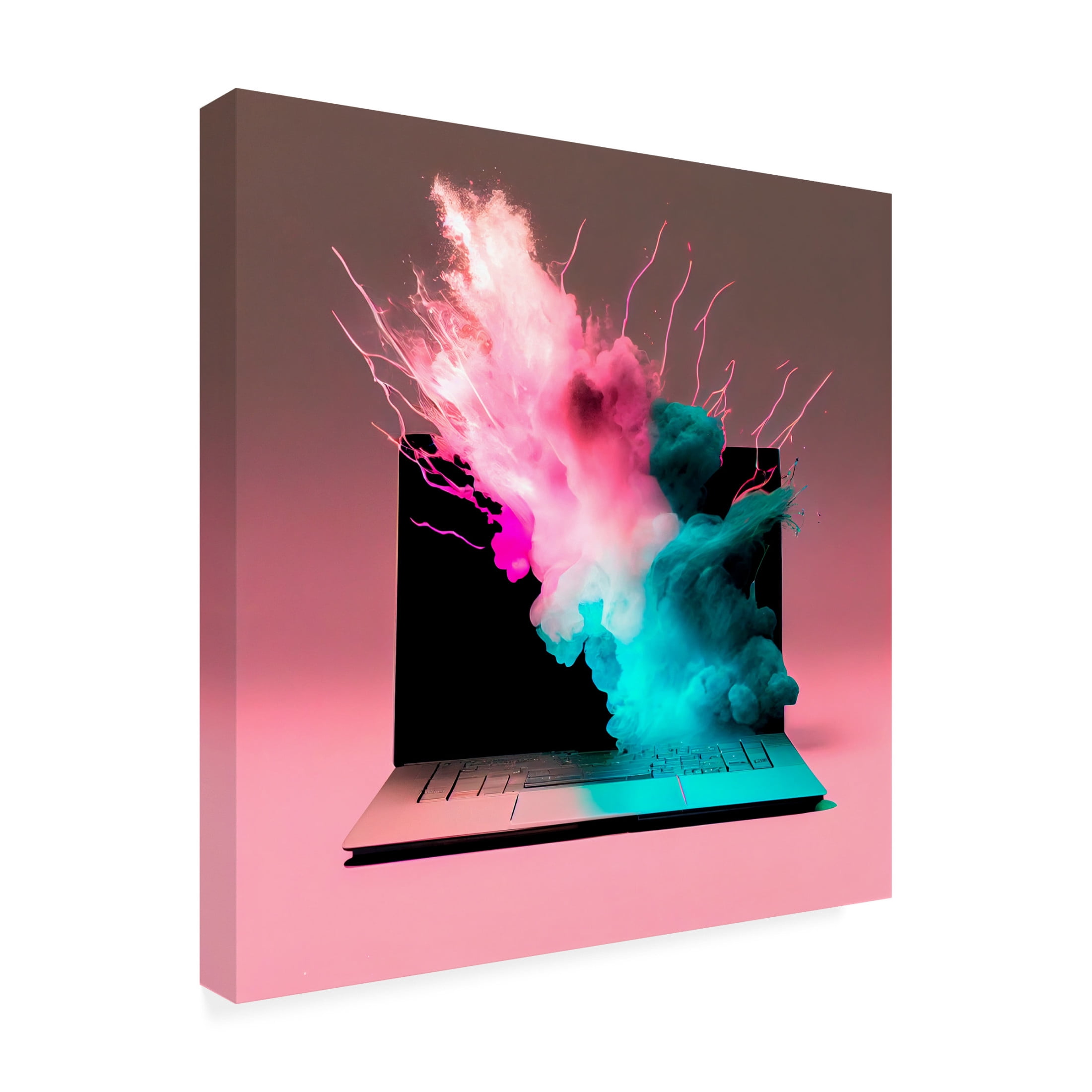Canvas Wall Art - Sasha 'Power Up' Wall Art for Living Room, Bedroom, or Office Décor by Trademark Fine Art - 35 x 35 Inches