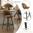 thumbnail image 4 of FurnitureR 25'' Backless Counter Bar Stools Set of 2, White Metal Legs, 4 of 7