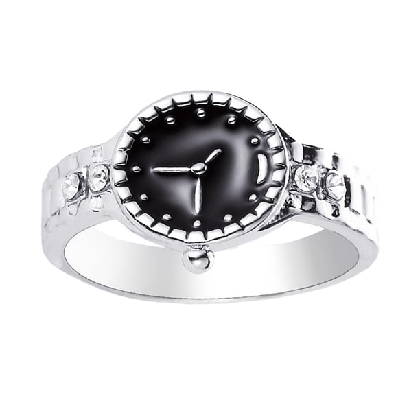 creativo de moda s de cristal para mujeres Tamaño 7-9 La aleación fuerte hace que la joyería sea difícil de romper y caer 9 de plata Salvador Anillos de dedo