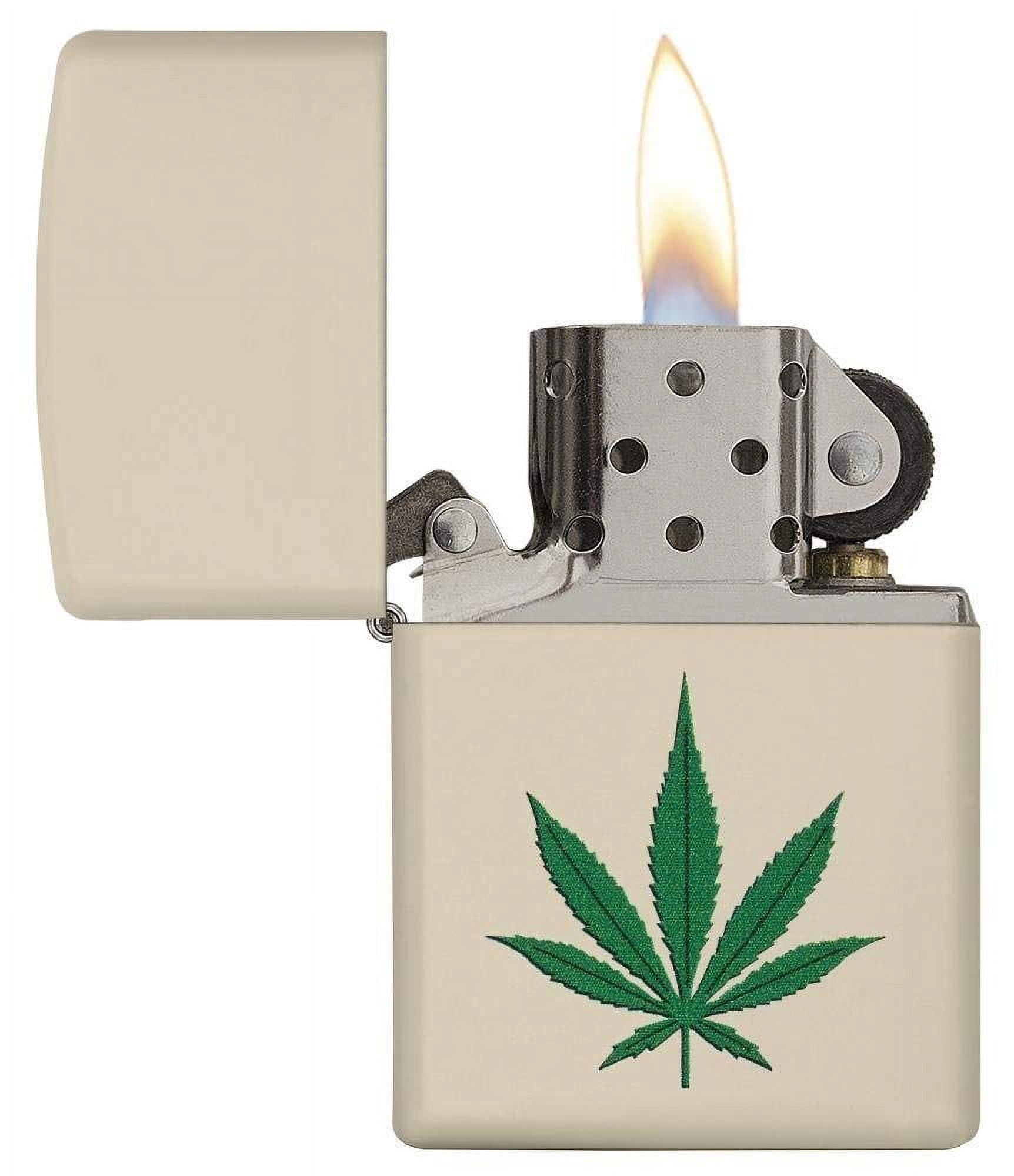 Zippo Manufacturing ZIP-216CI406218 2019 Leaf Lighter - Cream & Green Matte