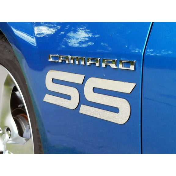 Stainless Steel Graphic Emblem 4Pc Fits 2010-2015 Chevrolet Camaro SGR50100 QAA