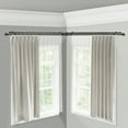 thumbnail image 2 of 3/4" Dia Adjustable Corner Window Double Curtain Rod 28 to 48" (each side) in Black with Ingo Finials,(4789-282-CR), 2 of 4
