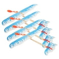 thumbnail image 1 of Rubber Band Powered Airplane Toys for Kids Decor Assorted Color Plastic Easy to Assemble 4 Pieces, 1 of 9