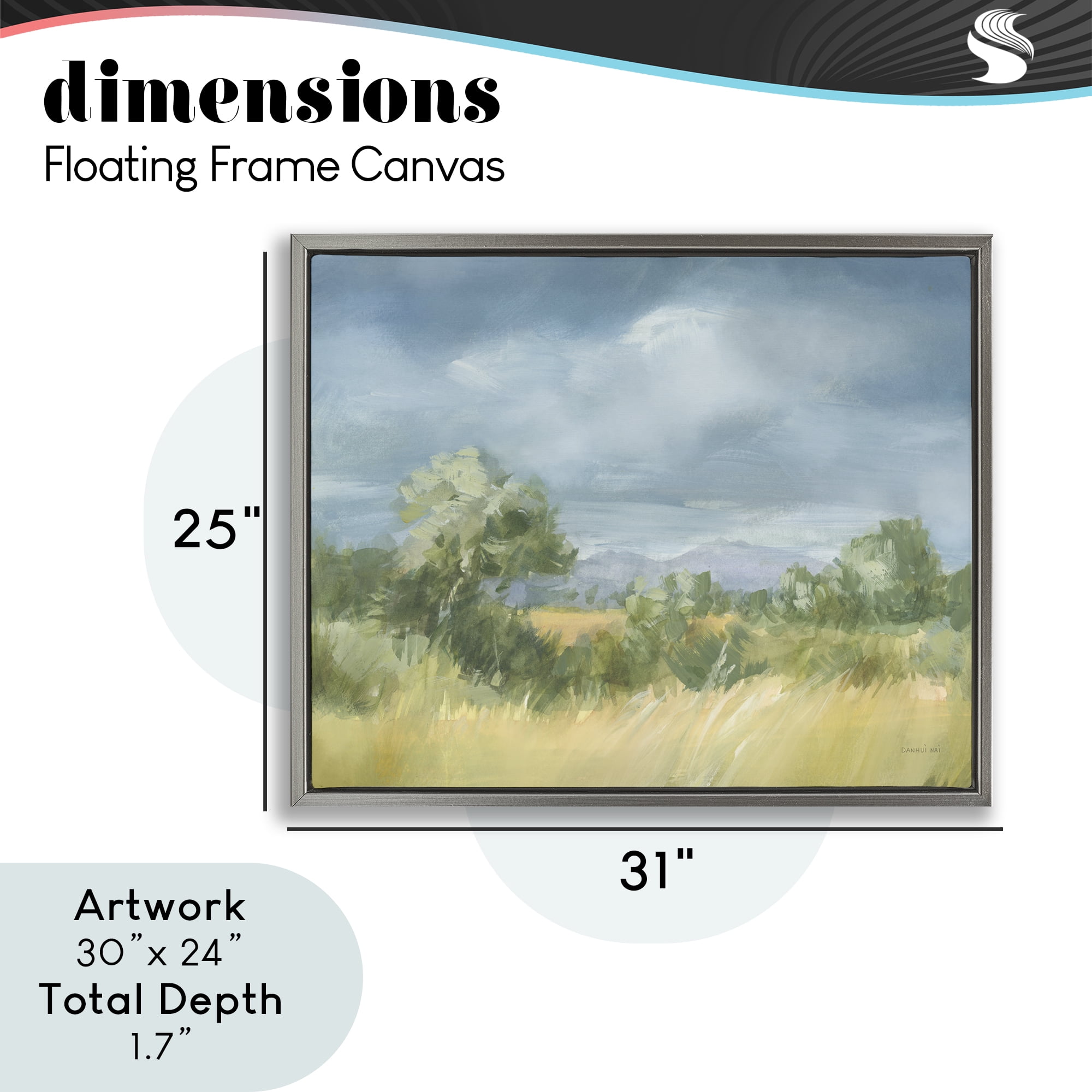 Stupell Industries Whispering Winds Countryside Gray Framed Floater Canvas Wall Art, design by Danhui Nai