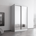 thumbnail image 3 of Aria 2 Door Modern 47" Wardrobe Armoire with All Mirror Fronts, 3 of 5