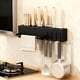 thumbnail image 5 of Soporte de Pared Multifuncional para Cuchillos | Estante de Cocina Sin Agujeros | Jaula para Palillos | Soporte Integrado para Cuchillos de Cocina | Estantes de Almacenamiento Modernos | Hierro Negro, 5 of 6