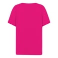 thumbnail image 4 of Pxiakgy Short Sleeve T Shirts for Women V Neck Button Down Tops with Pocket Loose Fit Blouse for Daily Wear Henley Summer Tops Casual Button Down Shirts Loose Fitted Gradient Tees Fashion Hot Pink S, 4 of 5