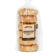 Marketside Fresh Cinnamon Raisin Bagels, Wheat and Barley Flour, Shelf-Stable, 22.8 oz, 6 Count