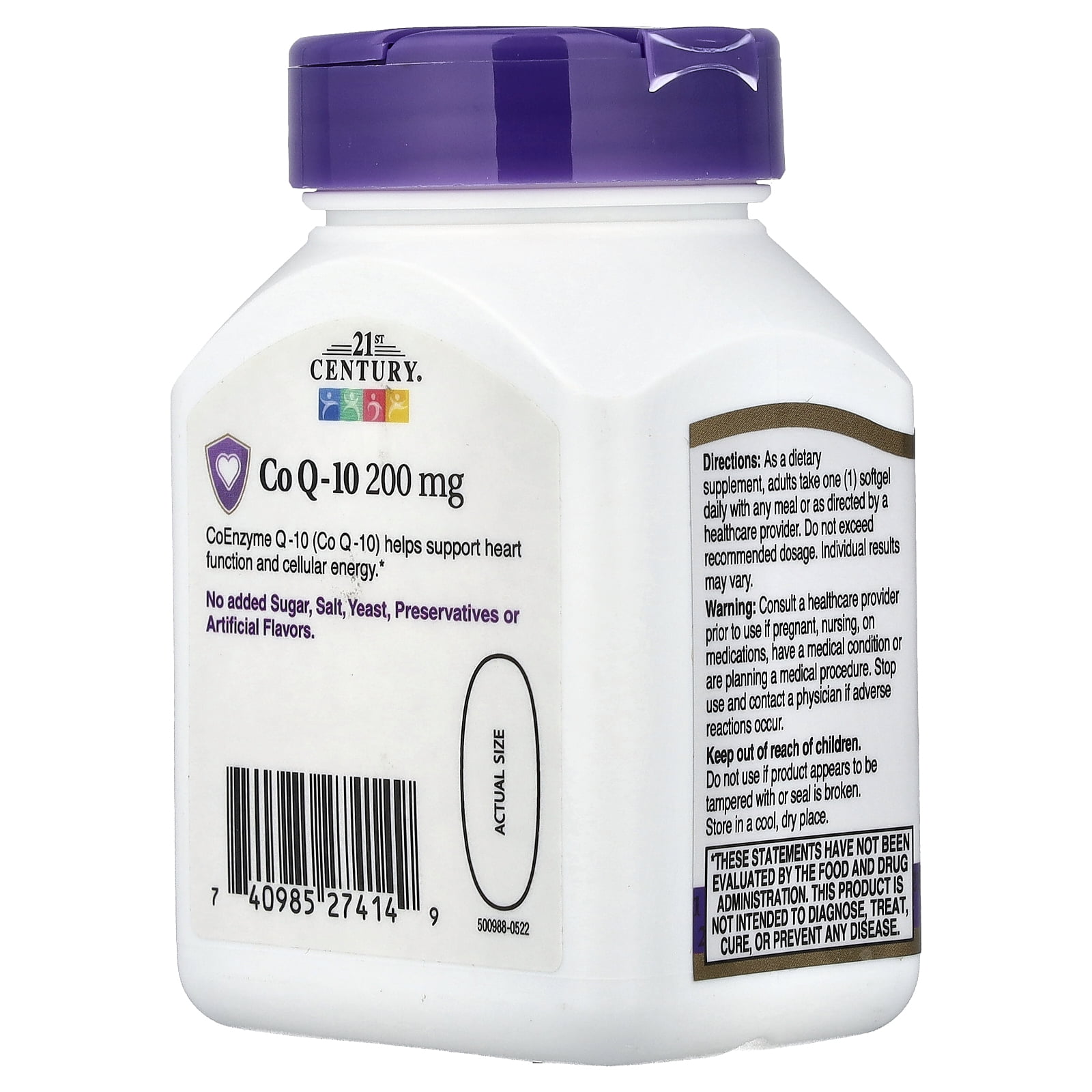 21st Century Co Q-10 200 mg Softgels Extra Strength 90 Soft Gels