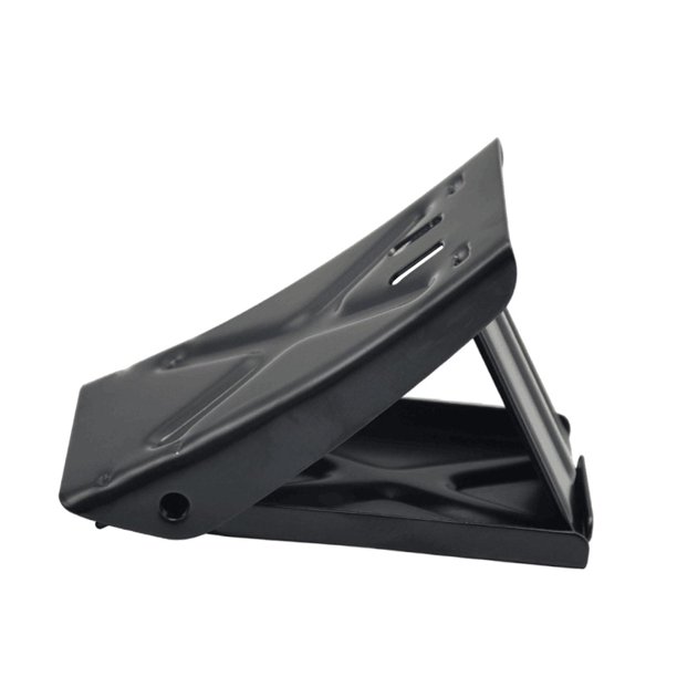 Cuña de rueda de acero, cómoda cuña de rueda de metal para camiones, SUV y coches. Negro