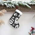 thumbnail image 6 of Yiaed Black White Spooky Ghosts Print Christmas Stockings, Christmas Stockings Hanging Ornaments, Christmas Stockings for Family Christmas Holiday Decorations, 6 of 7