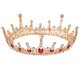 thumbnail image 5 of GOOHOCHY FRCOLOR Corona de boda Tiara Corona de reina nupcial Diadema de diamantes de imitación vintage para novia y dama de honor (Rojo), 5 of 8