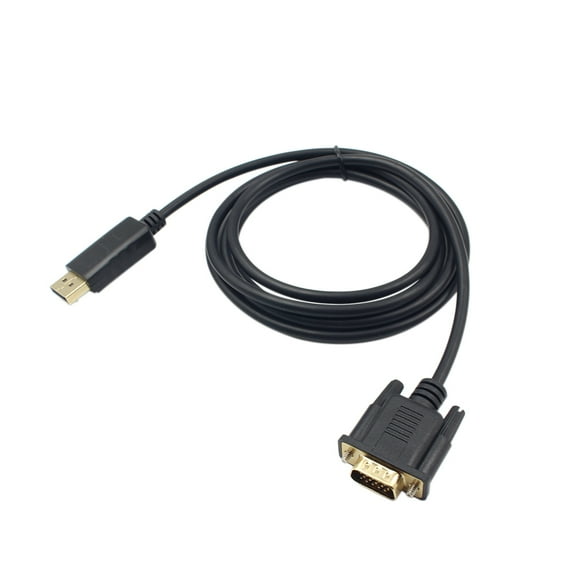 Yeacher 1.8M Male Display Port DP to VGA Male Adapter Cable Converter 1080P Video Cable for Projector DTV TV HDVD Player Black