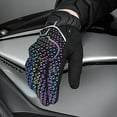 thumbnail image 2 of Highly Reflective Motorcycle Gloves Womens Riding Gloves Motorcycle Cushioned TPU Casing Summer, 2 of 3