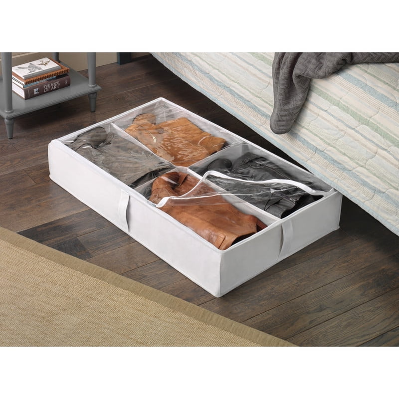 Whitmor Underbed Boot Bags 6 Pack with Oversized Compartments