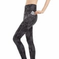 thumbnail image 2 of Danskin Women's Ultra High Legging Tight with Pockets Size: L, Color: Tie Dye Crinkle Grey, 2 of 3