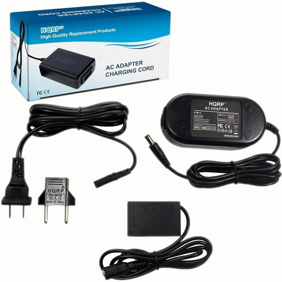 HQRP AC Adapter Compatible with Canon ACK-E18 EOS 200D, 750D, 760D, 800D, 77D, Rebel SL2, T6i, T6s, T7i, EOS Kiss X8, Kiss X8i, EOS 8000D Digital Camera (AC Cable and DC Coupler DR-E18) LP-E17