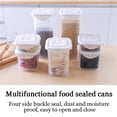 thumbnail image 3 of Injueey Contenedor de almacenamiento de alimentos, caja de plástico para nevera de cereales de cocina, caja de fideos, tanque de almacenamiento Organizadores de utensilios de cocina Claro L Injueey HA000766-03B, 3 of 6