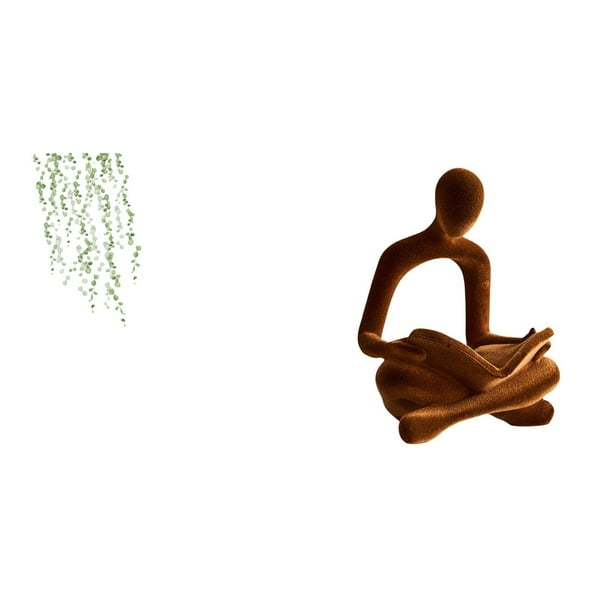 Adhesivo de pared,Pegatinas de pared de vides colgantes para dormitorio,Figura de pensador abstracto,Estatua de pensador abstracto,decoración para el hogar,Figura humana decorativa para