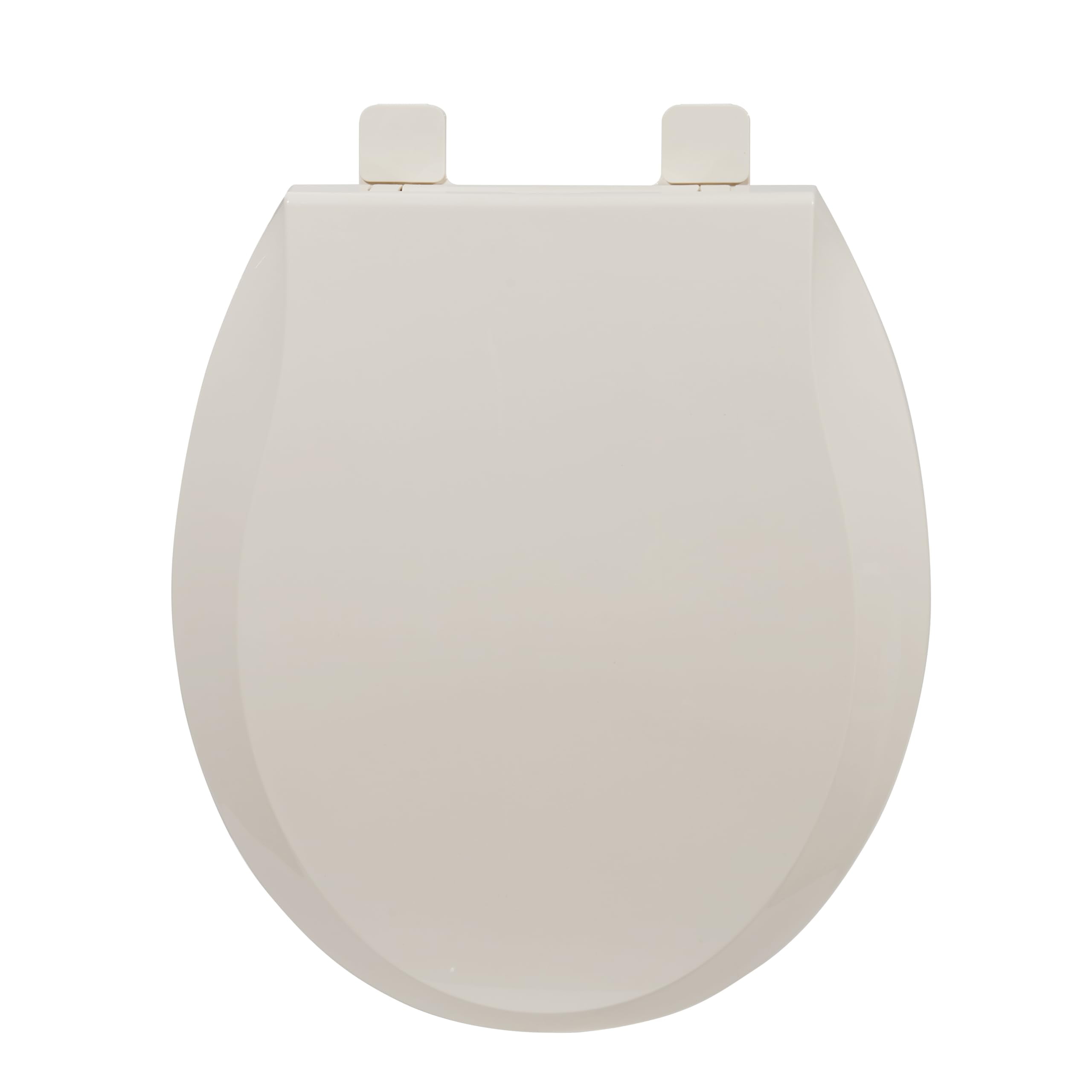 Round Commercial Toilet Seat with Built-In Toddler Potty Training, Soft Slow Close, Magnetic Child Seat, Non-Slip, Easy Install & Clean, Almond, Fits Adults & Youths, For Family & Business Restrooms