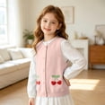 thumbnail image 5 of StSilkitty Cardigan Vest Sweater for Boys Girls Cute Embroidery Sleeveless Button down Knit Waistcoat Lightweight Casual Tops, 5 of 9
