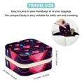 thumbnail image 5 of Valentine's Day Travel Portable Square Jewelry Box Earring Necklace Bracelet Organizer Storage Display Case Holder Stand Decorative Box Organize, 5 of 6