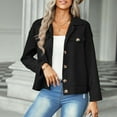 thumbnail image 5 of Tejiojio Jackets Clearance Women Spring And Autumn Coats Warm Solid Long Sleeve Outerwear, 5 of 9