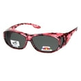 thumbnail image 4 of Womens 63mm TAC Polarized Geometric Graphic Print Fit Over Sunglasses Red Black, 4 of 4