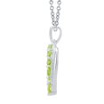 thumbnail image 2 of Sterling Silver with Natural Peridot Heart Pendant with 18" Chain, 2 of 3