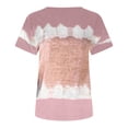 thumbnail image 4 of Hauts d'Été Décontractés Mode Femme Blouse à Col en V Imprimée Manches Courtes T-Shirt Hauts d'Été Machine à Imprimer T-Shirt, 4 of 5