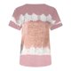 thumbnail image 5 of Fiudx Ofertas Del Día Moda Mujer Causal V-Cuello Impresión Blusa Manga Corta Camiseta Verano Tops, 5 of 5