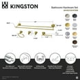 thumbnail image 2 of Kingston Brass Concord 5-Piece Bathroom Accessory Set in Brushed Brass Finish, 2 of 5