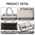 thumbnail image 4 of Large Capacity Tote Bag,Beige and White Checkerboard Pattern Handbag Fashion Luxury Tote Bag,15.7"x13"x 5.1" Inches,Laptop Compatible, 4 of 6