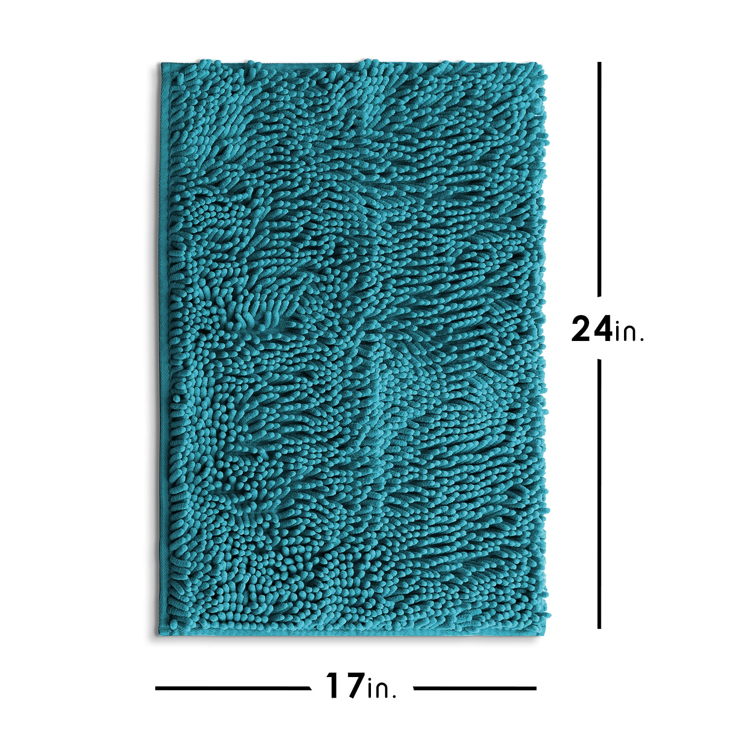 Lammaloe Chenille Bathroom Rugs Non Slip Bath Mat, 17x24 Ultra Absorbent, Bath Mats for Bathroom, Sage Green