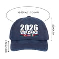 thumbnail image 3 of Baseball Hat for Men and Women Adjustable Low-Profile Unconstructed Washed Denim with Curved Visor and Printed Design, 3 of 9