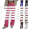 thumbnail image 2 of Women's High Waisted Straight Leg Leather Pants, PU Vegan Pleather Trousers with Pockets, Stretchy Faux Leather Pants for Casual, Club and Night Out Black L, 2 of 4