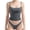 Dark Gray, variant on Women's 2 Piece Double Line Square Neck Tank Tops and V-Strings Underwear Summer Basic Cami Shirt Sets Purple XXL