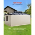 thumbnail image 6 of VEVOR Gazebo Sidewall Fits 12 x 16 ft Gazebos, 4-Panel Winter Cover Side Walls for Hardtop Gazebo, High-Density PE Material, All Weather Outdoor Cover with Mesh Windows, Gazebos not Included, 6 of 9