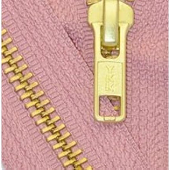 24" Medium Weight Jacket Zipper YKK #5 Brass ~ Separating ~ 070 Dusty Rose (1 Zipper/pack)